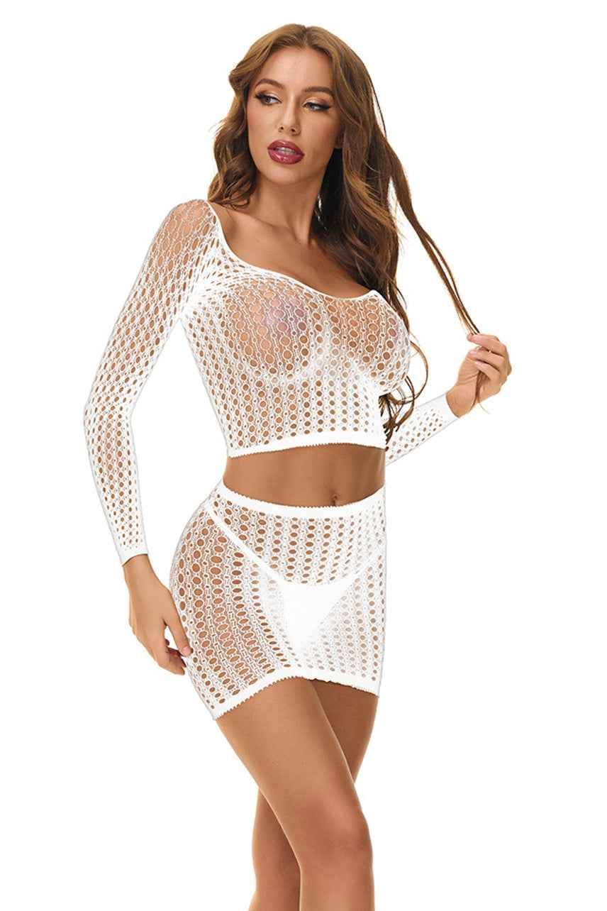 Pothole Crop Top and Skirt