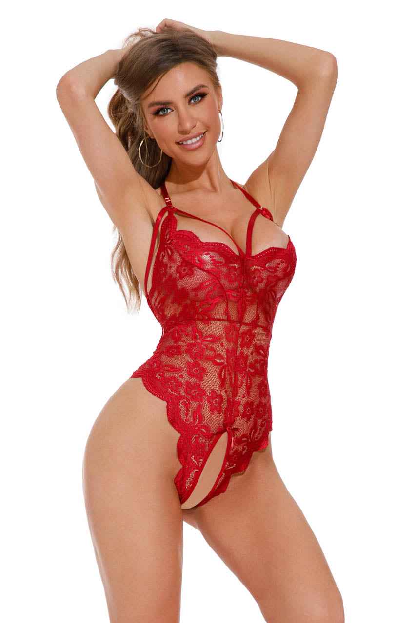 Scalloped Lace Teddy Lingerie