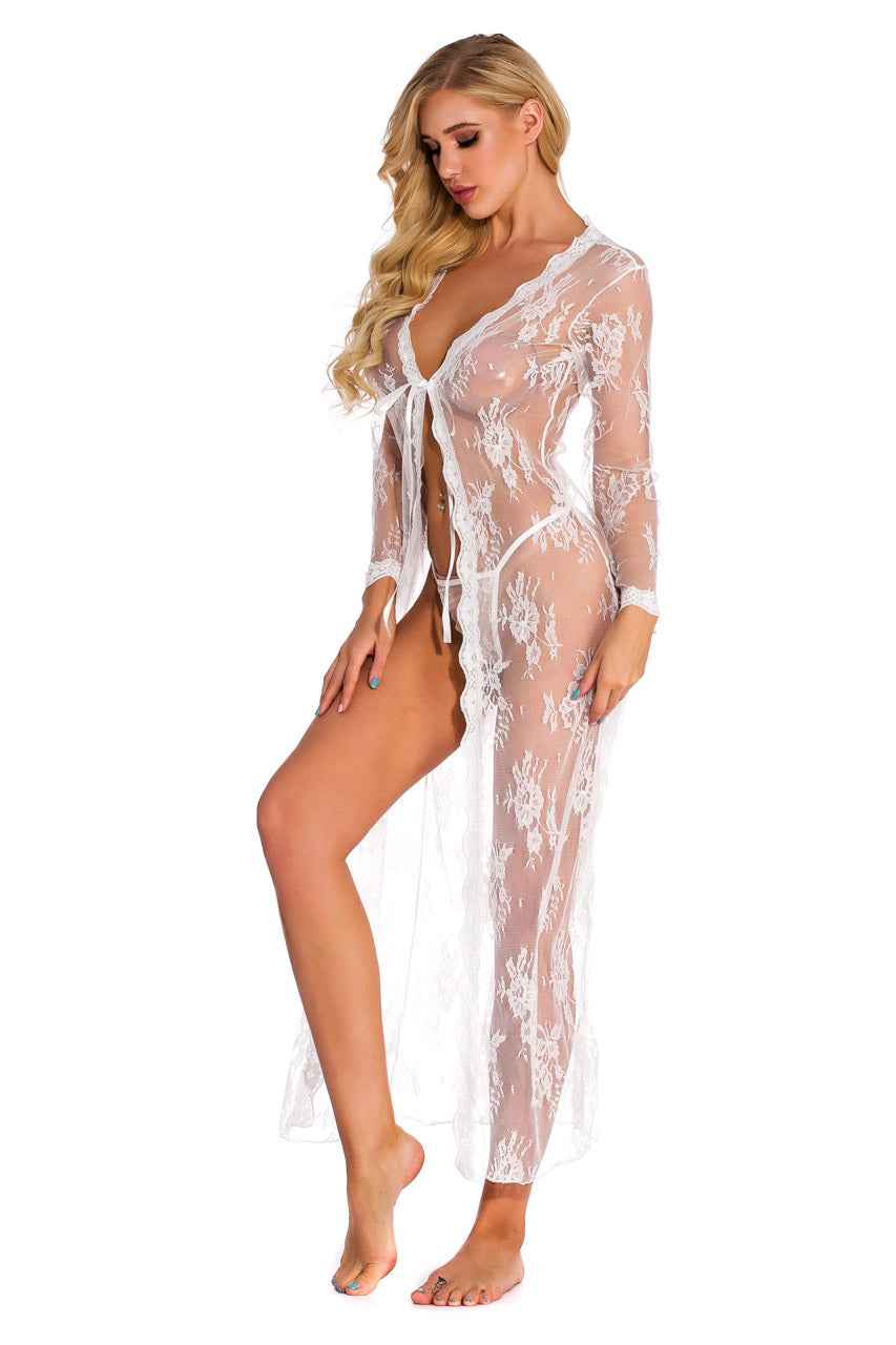 Long Lace Babydoll Robe