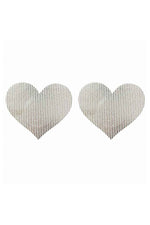 Silver Illusion Heart Pasties