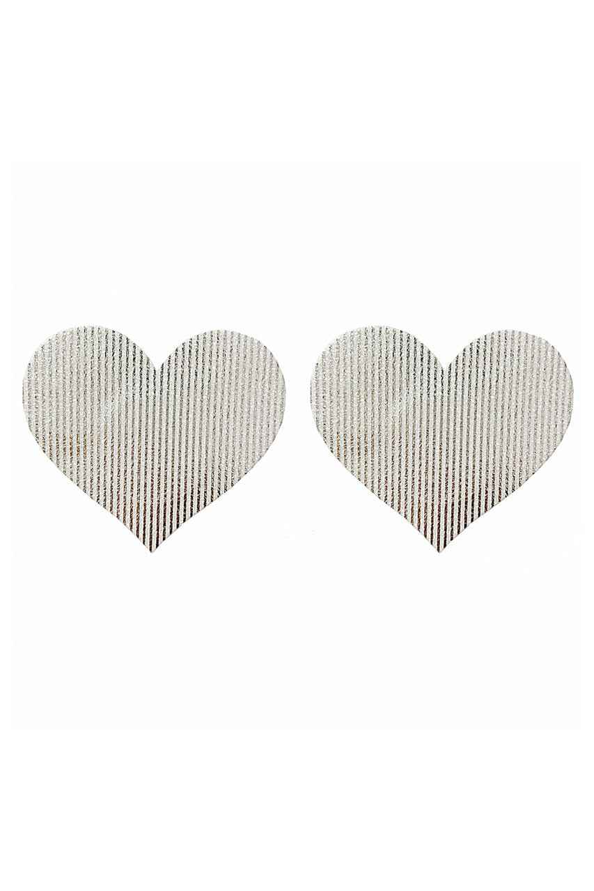 Silver Illusion Heart Pasties