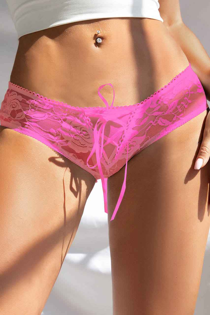 Lace Crotchless Bikini Panty