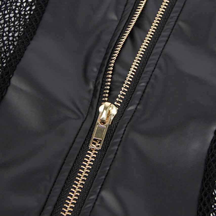 Pleather Deep V Halter Chemise