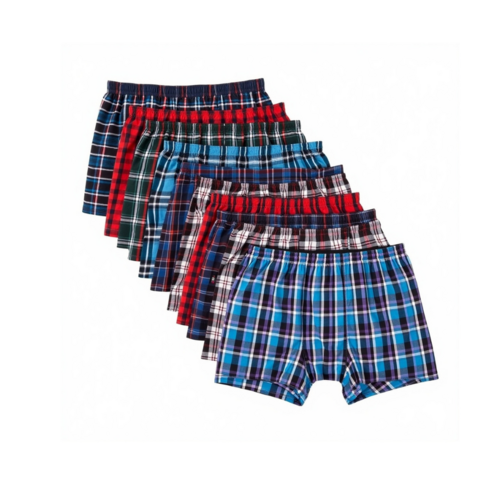 Men's 6 Pack Assorted Plaid Boxers - Cotton Blend Underwear (Sizes S-4XL)