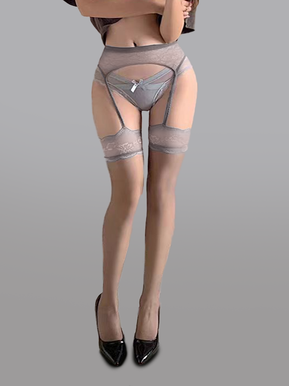 Lace Waist Garter Tights - DestGlow