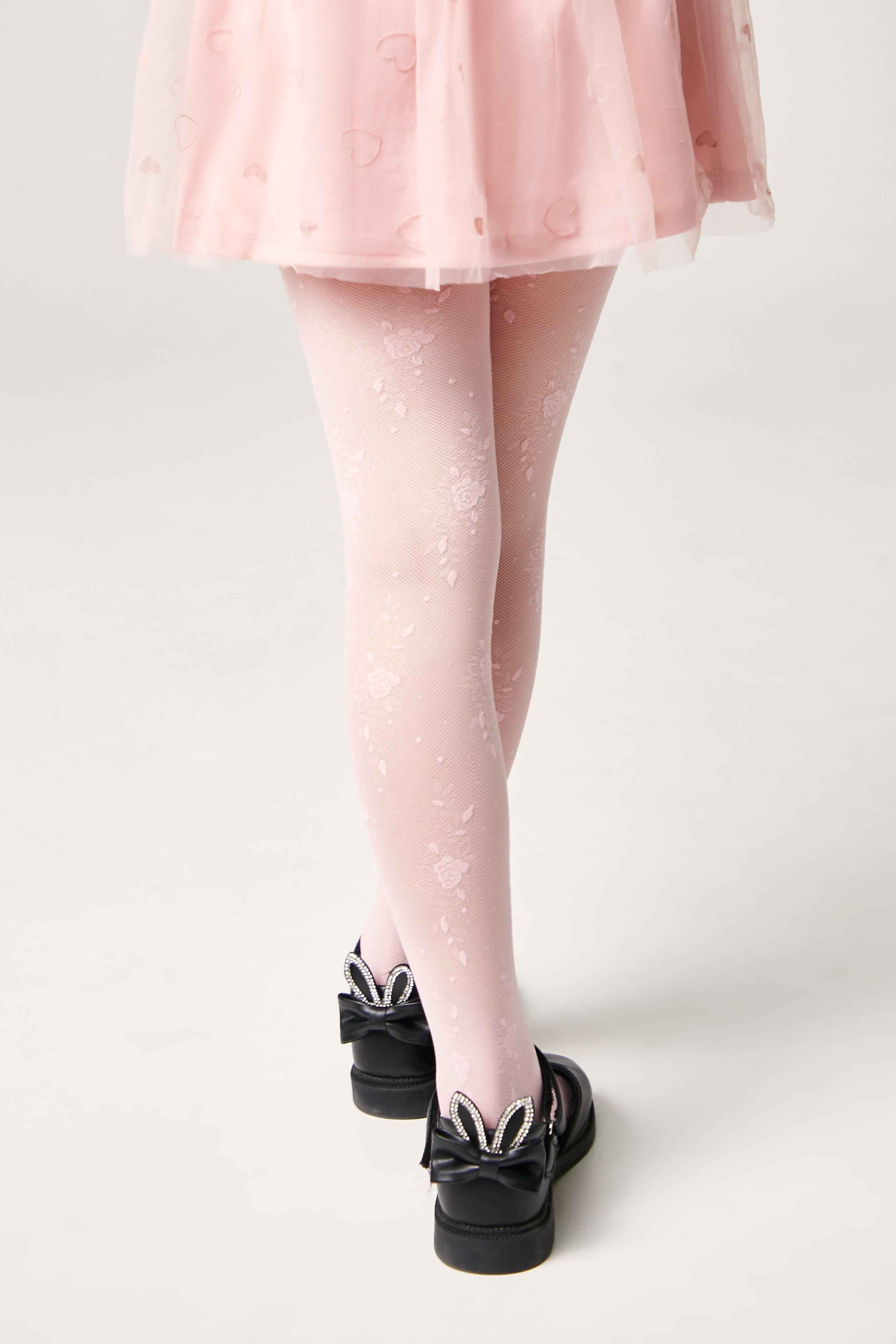 Conte Tights for girls Sofia 20 Den - Floral Pattern