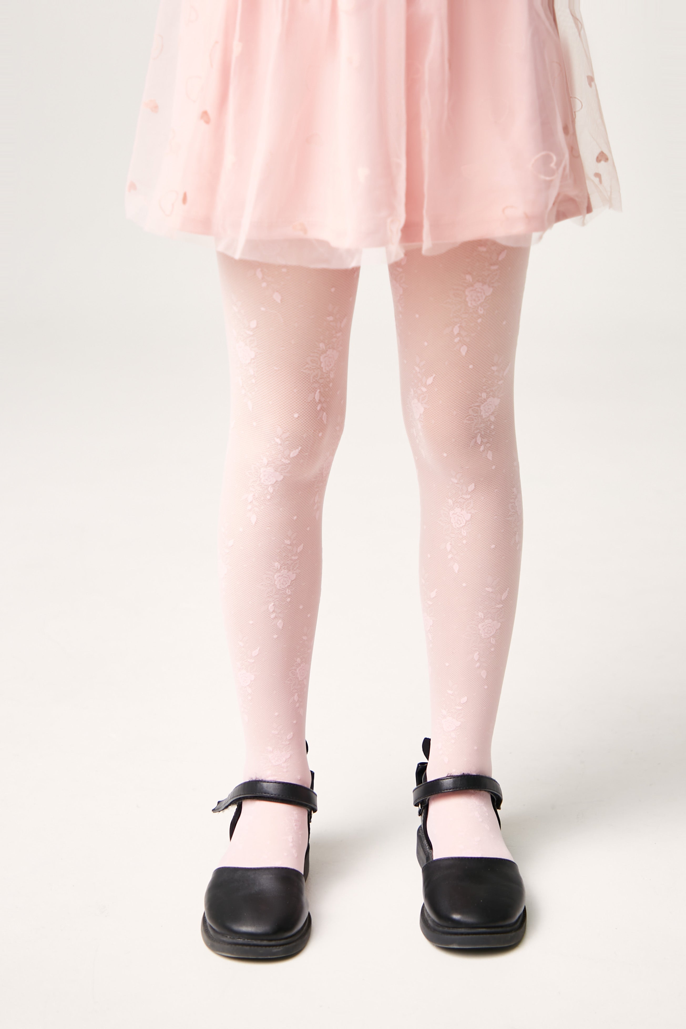 Conte Tights for girls Sofia 20 Den - Floral Pattern - DestGlow