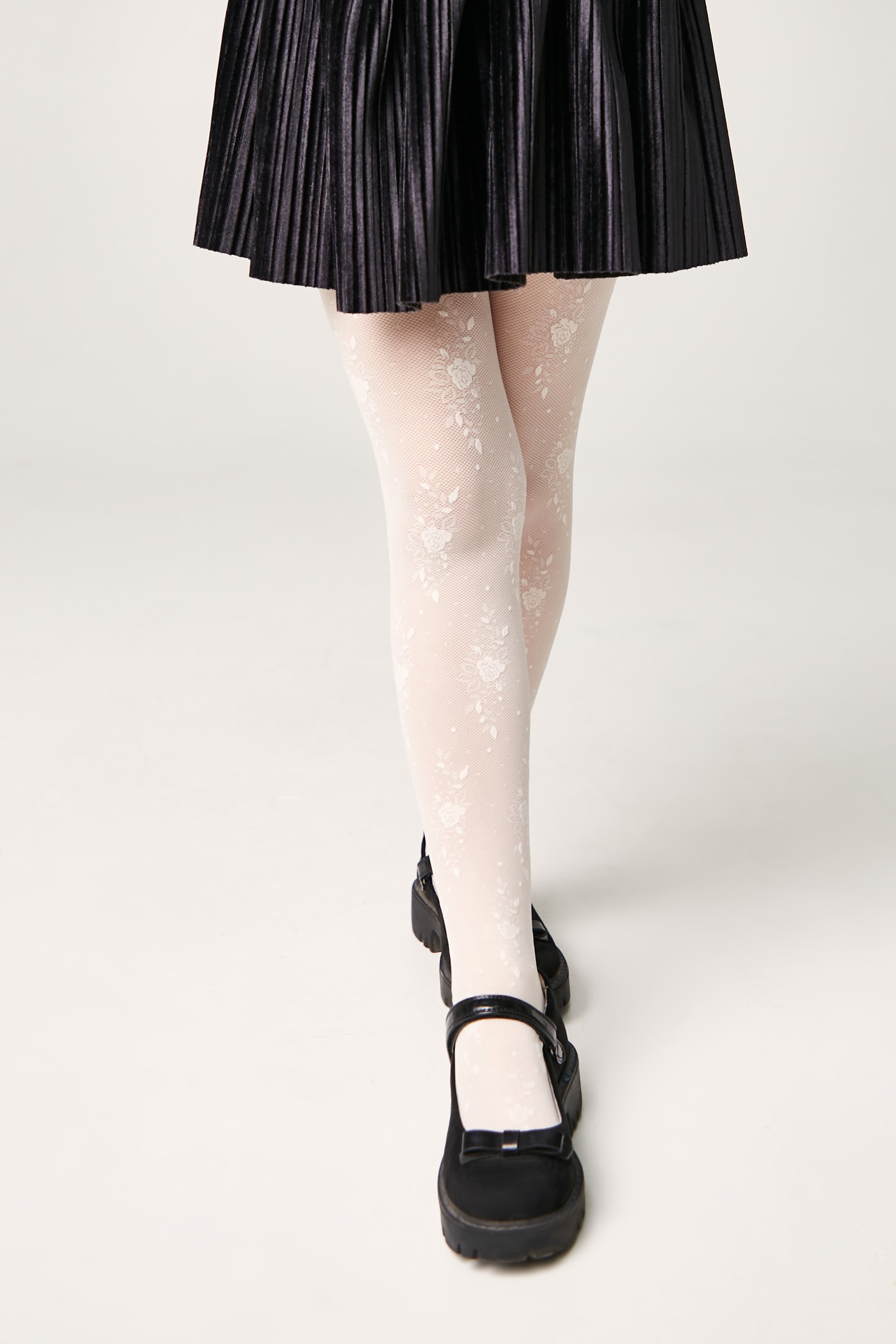 Conte Tights for girls Sofia 20 Den - Floral Pattern - DestGlow
