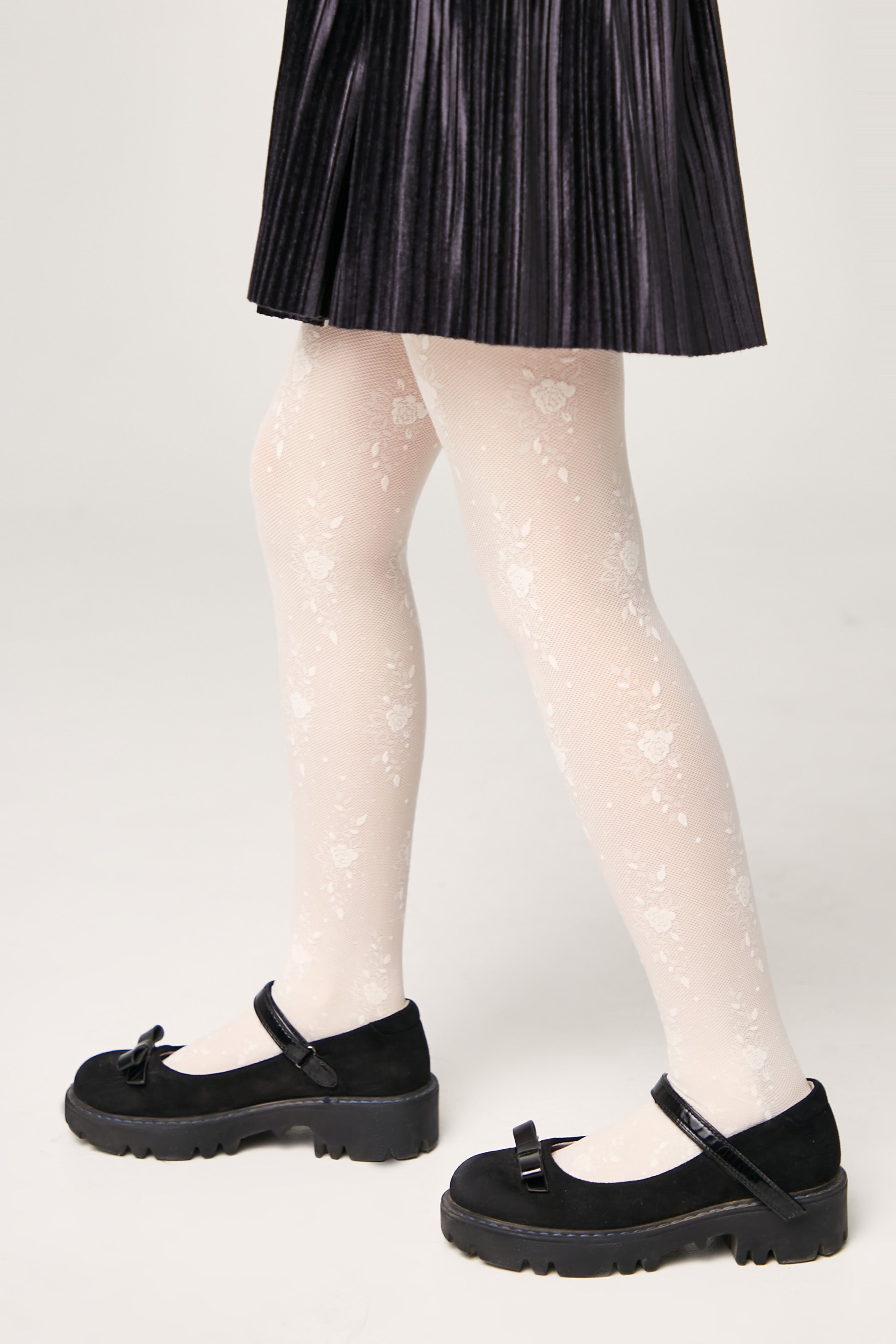 Conte Tights for girls Sofia 20 Den - Floral Pattern - DestGlow