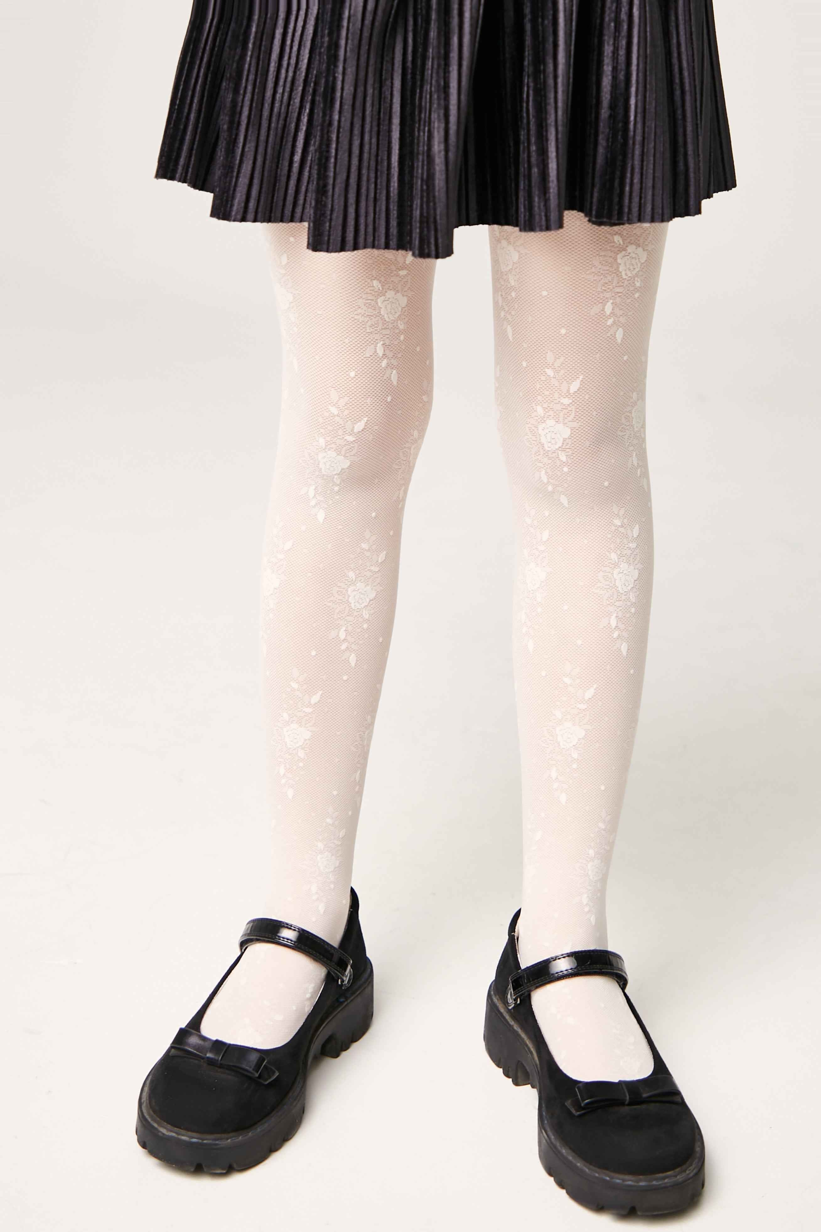 Conte Tights for girls Sofia 20 Den - Floral Pattern