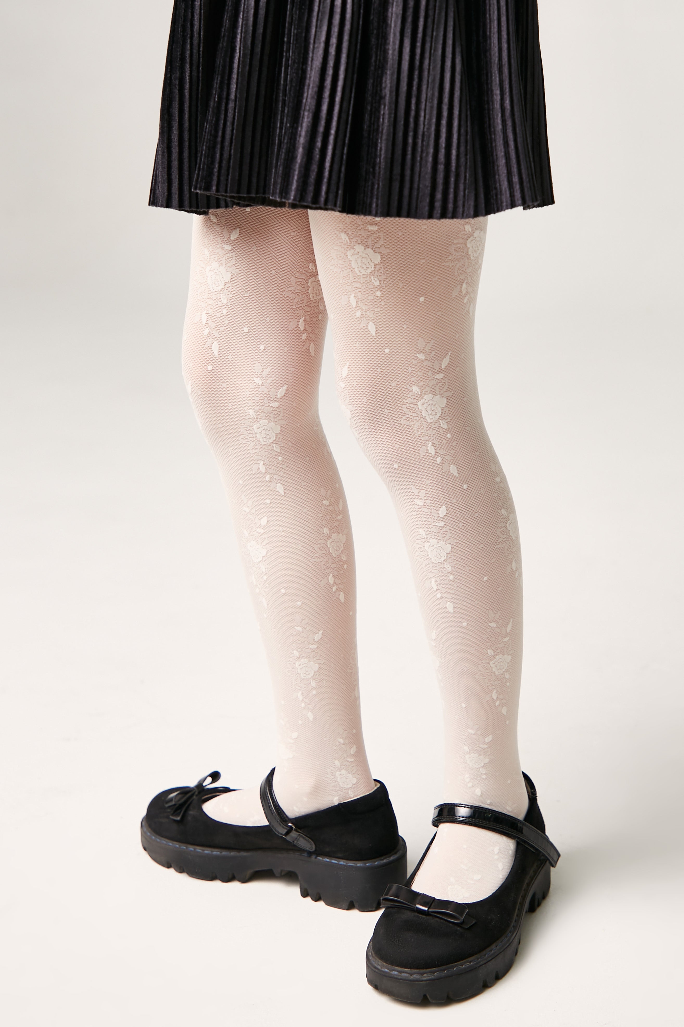 Conte Tights for girls Sofia 20 Den - Floral Pattern - DestGlow