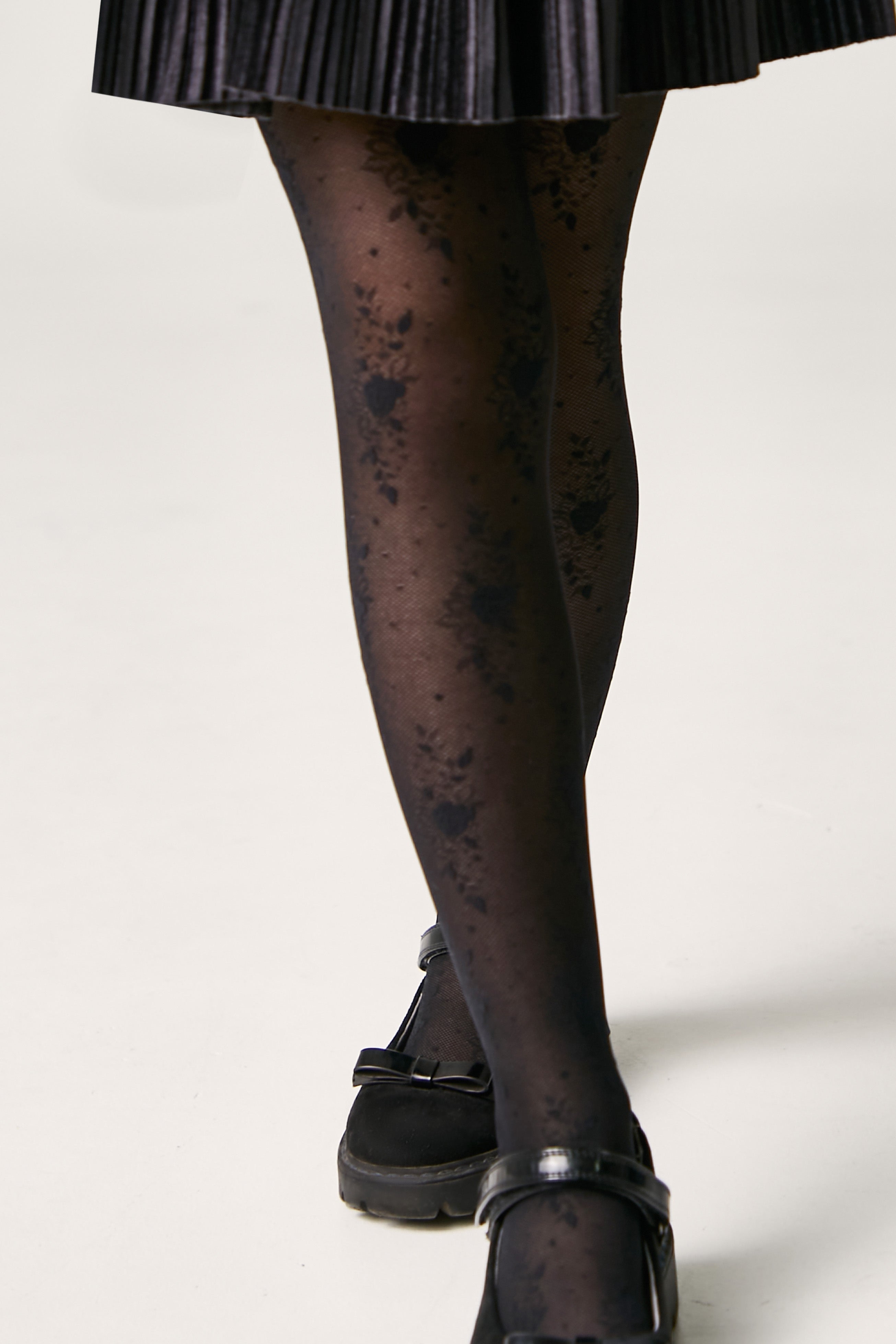 Conte Tights for girls Sofia 20 Den - Floral Pattern - DestGlow