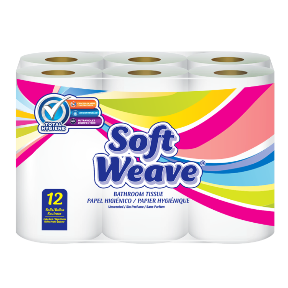Soft Weave Bath Tissue – 12 Rolls DestGlow