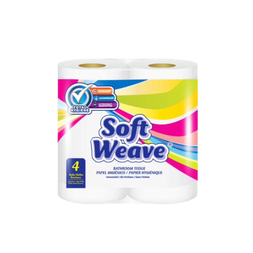 Soft Weave Bath Tissue – 4 Rolls DestGlow
