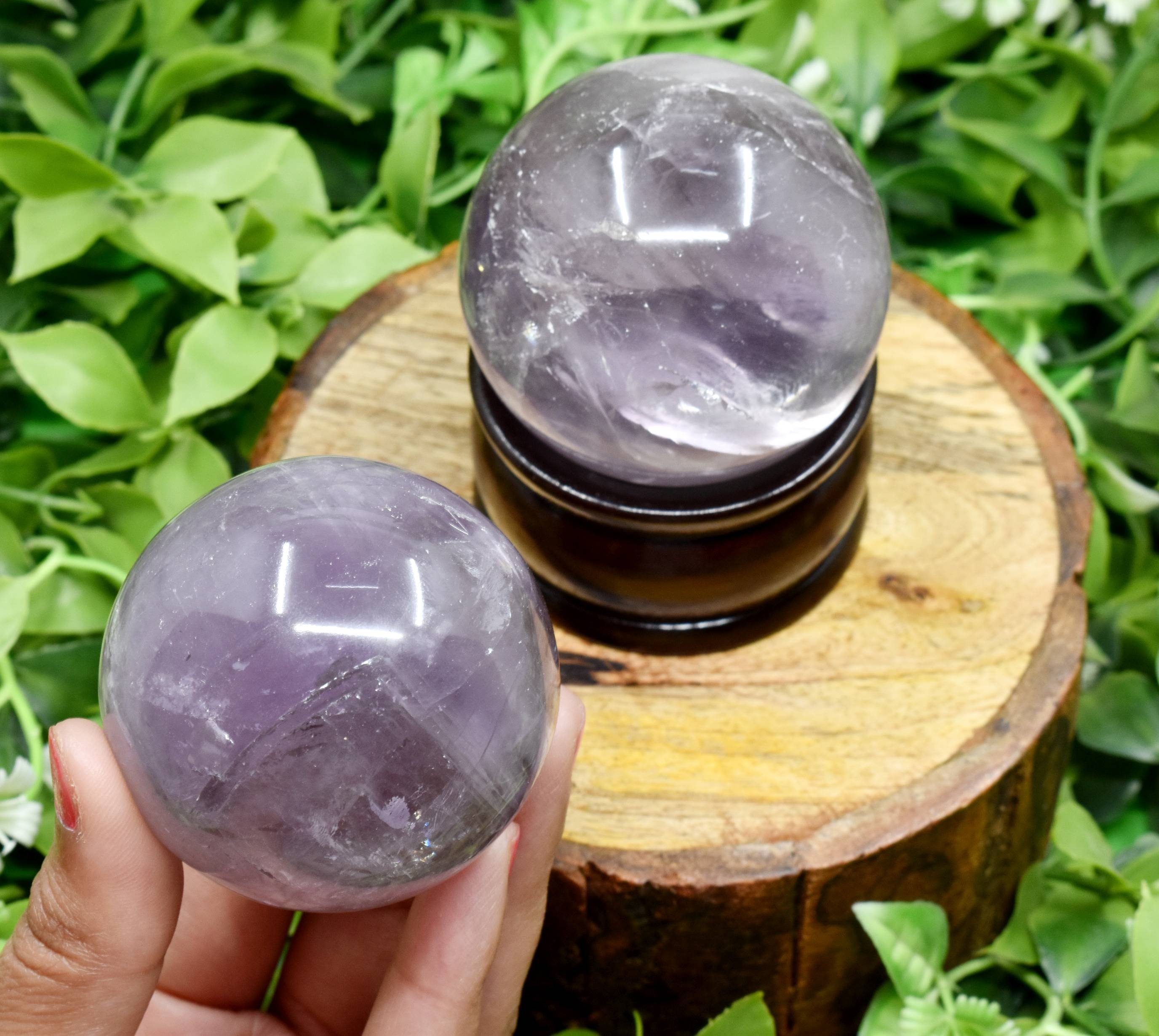 1Pc Amethyst Sphere Crystal Ball Healing Sphere. DestGlow