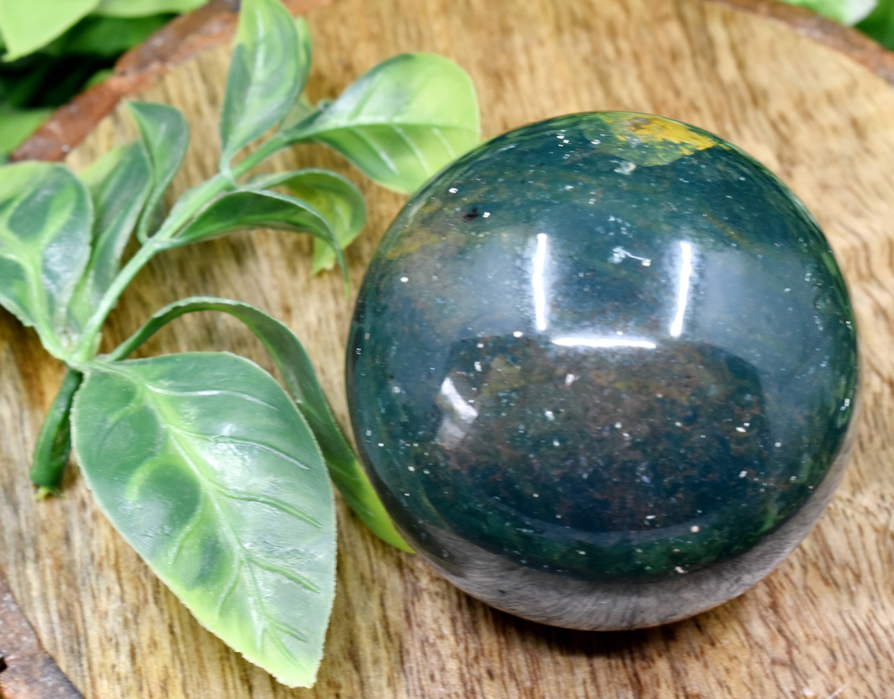 1Pc Bloodstone Sphere, Crystal Ball, Healing Sphere DestGlow