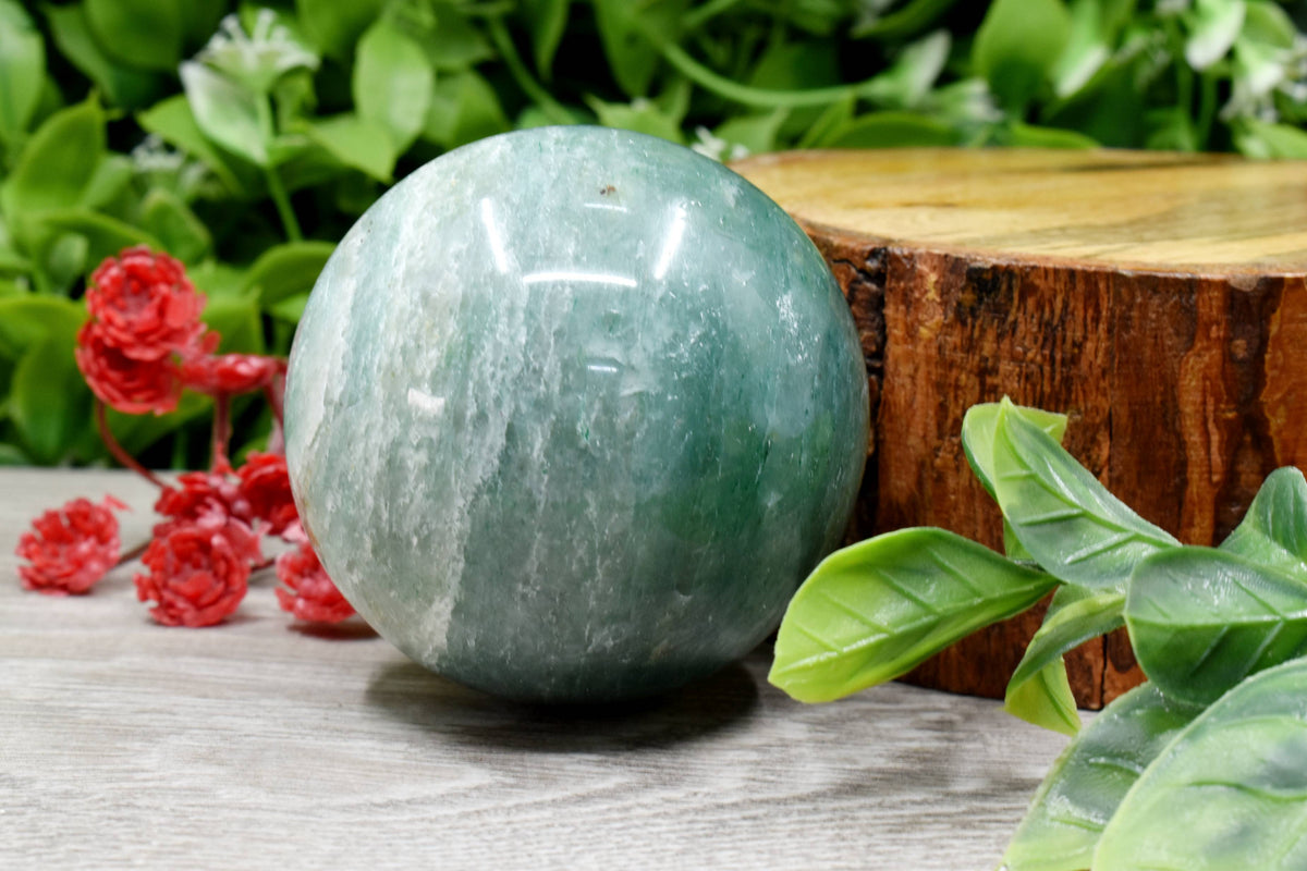 1Pc Green Aventurine Sphere Crystal Ball Healing Sphere DestGlow