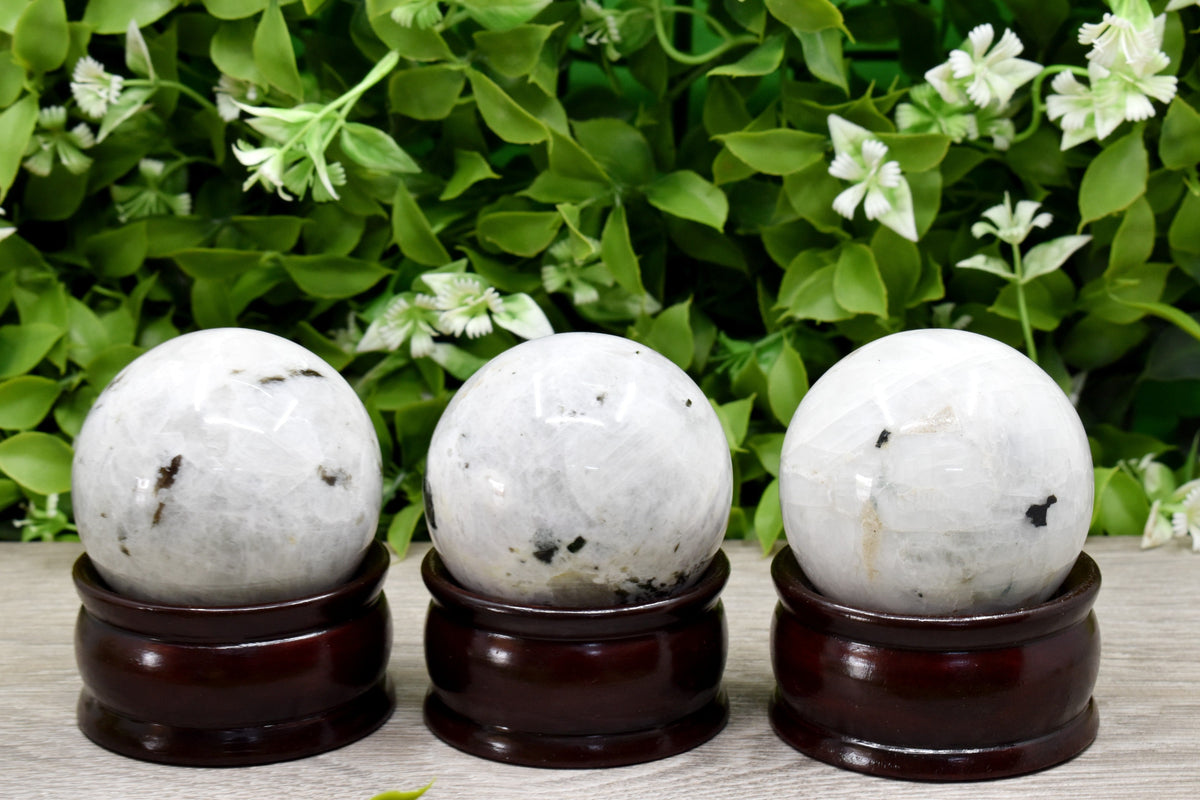 1Pc Rainbow Moonstone Sphere Crystal Ball Healing Sphere DestGlow