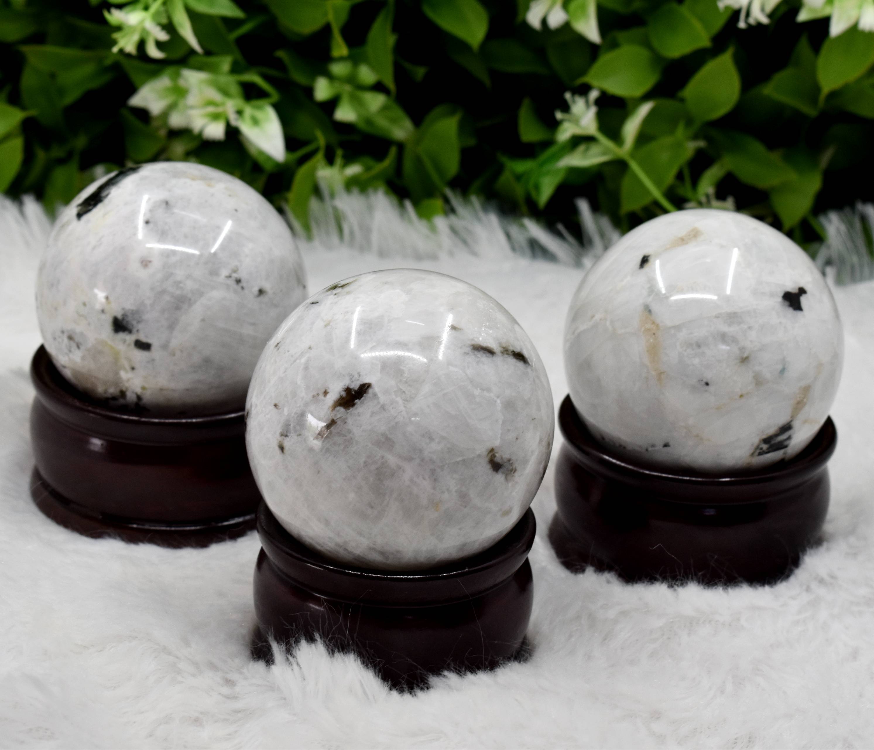 1Pc Rainbow Moonstone Sphere Crystal Ball Healing Sphere DestGlow