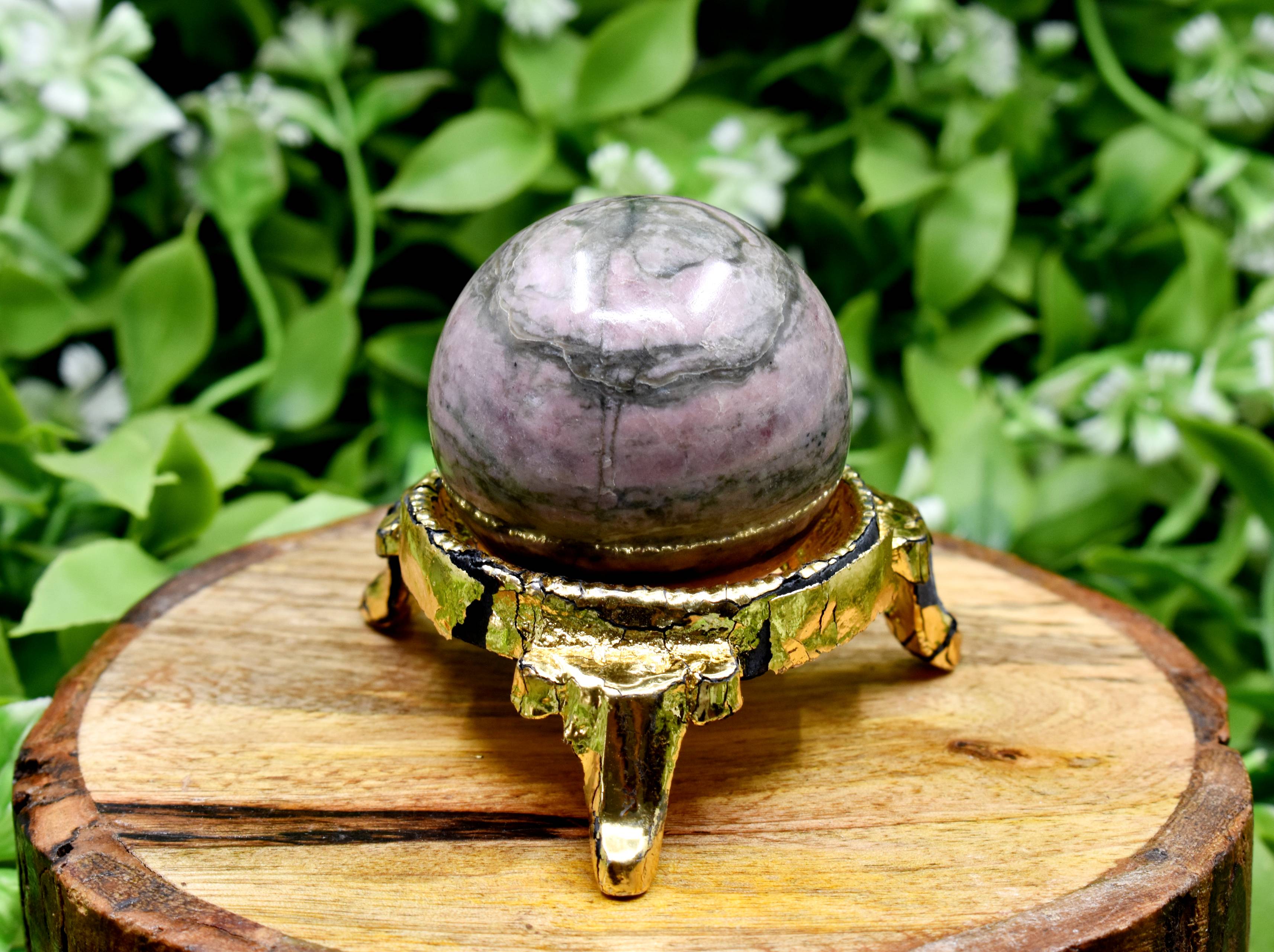 1Pc Rhodonite Sphere Crystal Ball Healing Sphere. DestGlow