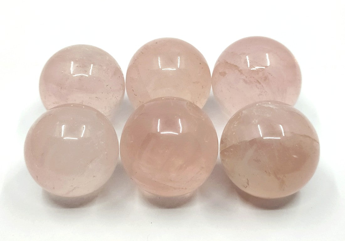 1 inches Rose Quartz Sphere, Rose Quartz Crystal Ball. DestGlow