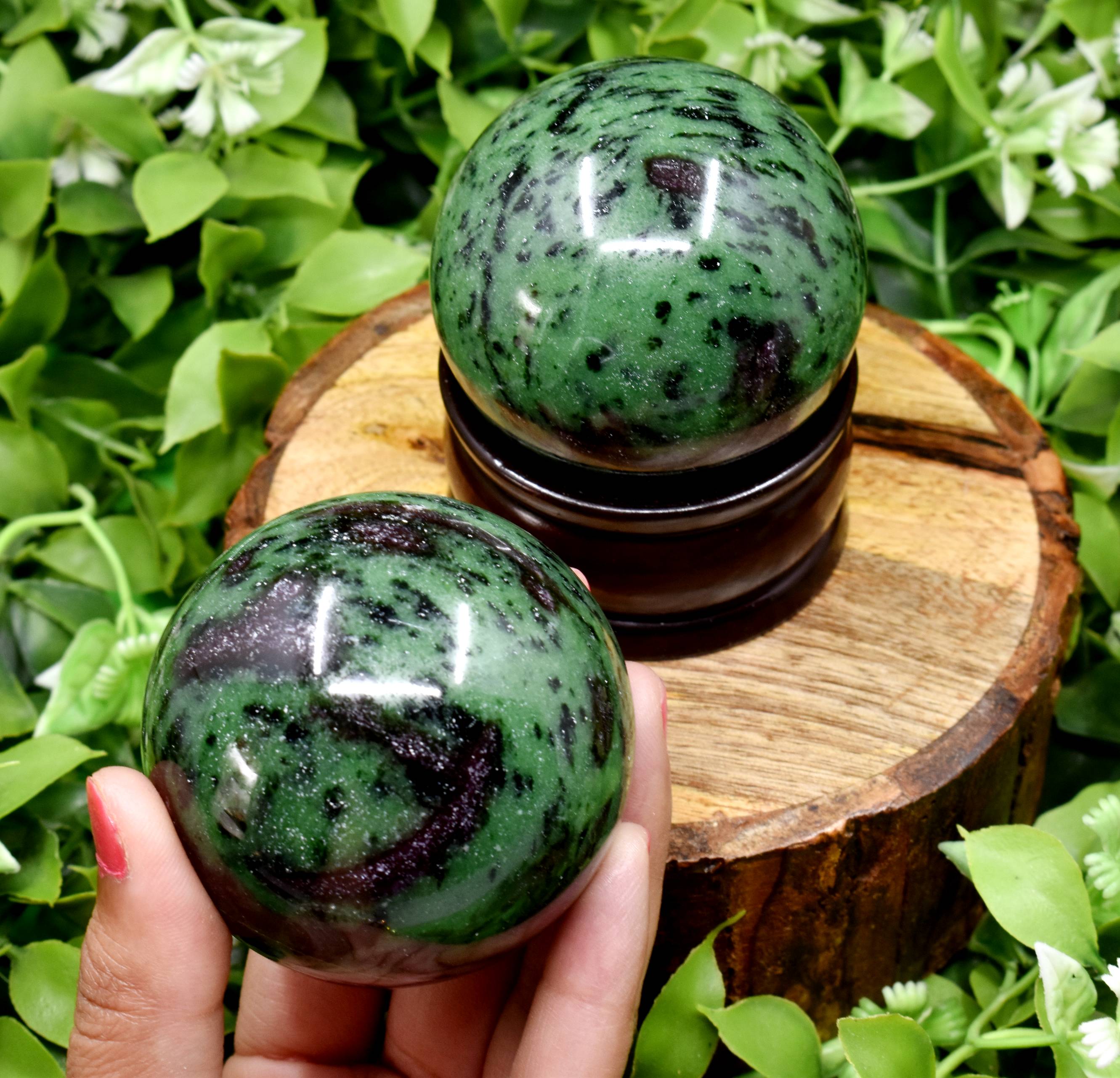 1Pc Ruby Zosite Sphere Crystal Ball Healing Sphere DestGlow