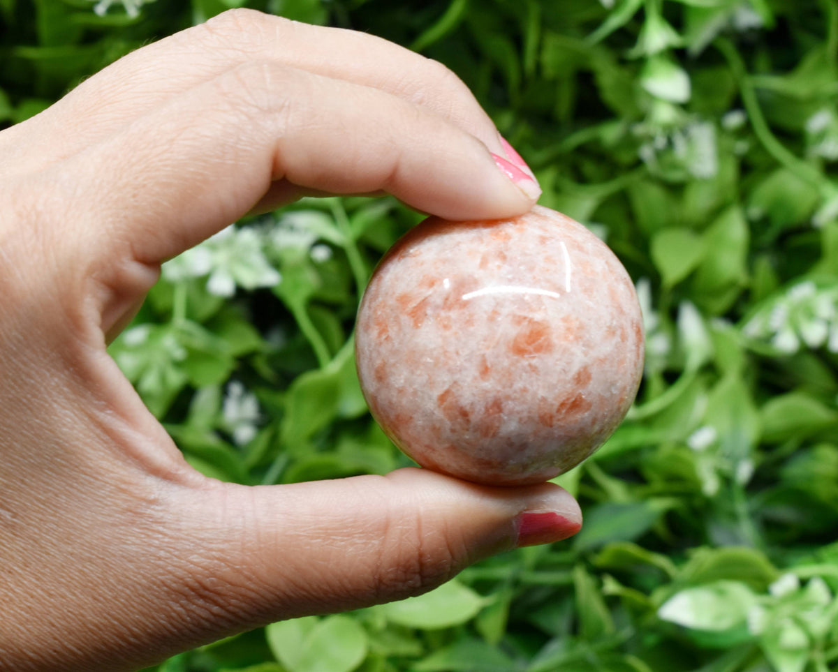 1Pc Sunstone Sphere Crystal Ball Healing Sphere. DestGlow
