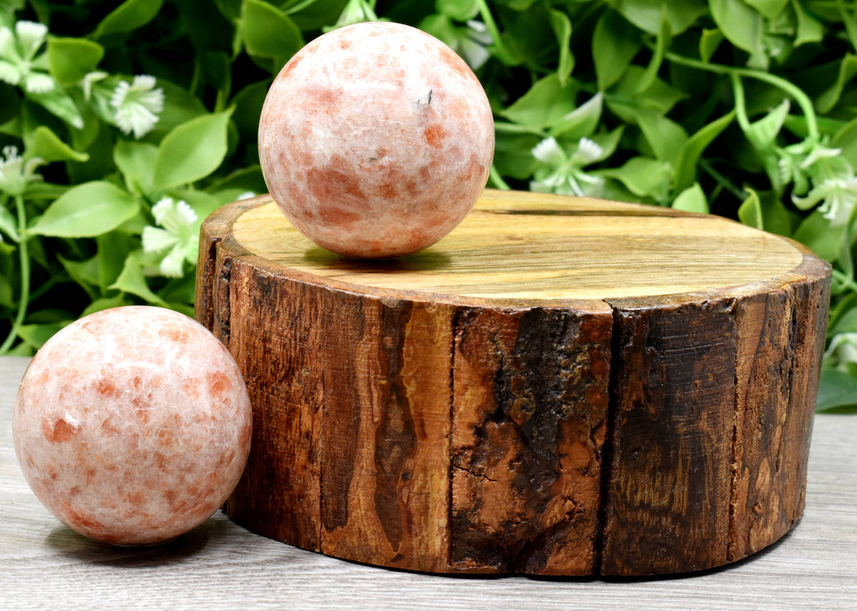 1Pc Sunstone Sphere Crystal Ball Healing Sphere. DestGlow