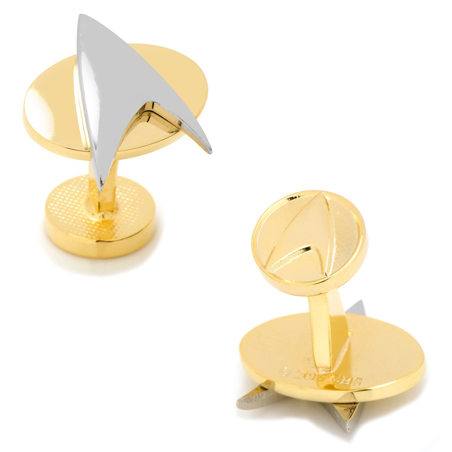 Star Trek Two Tone Delta Shield Cufflinks by Cufflinks.com