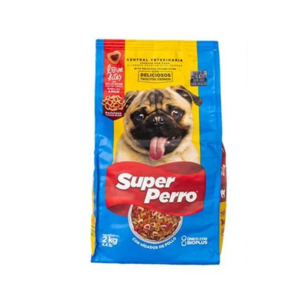 Super Perro Adult Love Bites Dog Food (4.4 lb / 2 kg) DestGlow