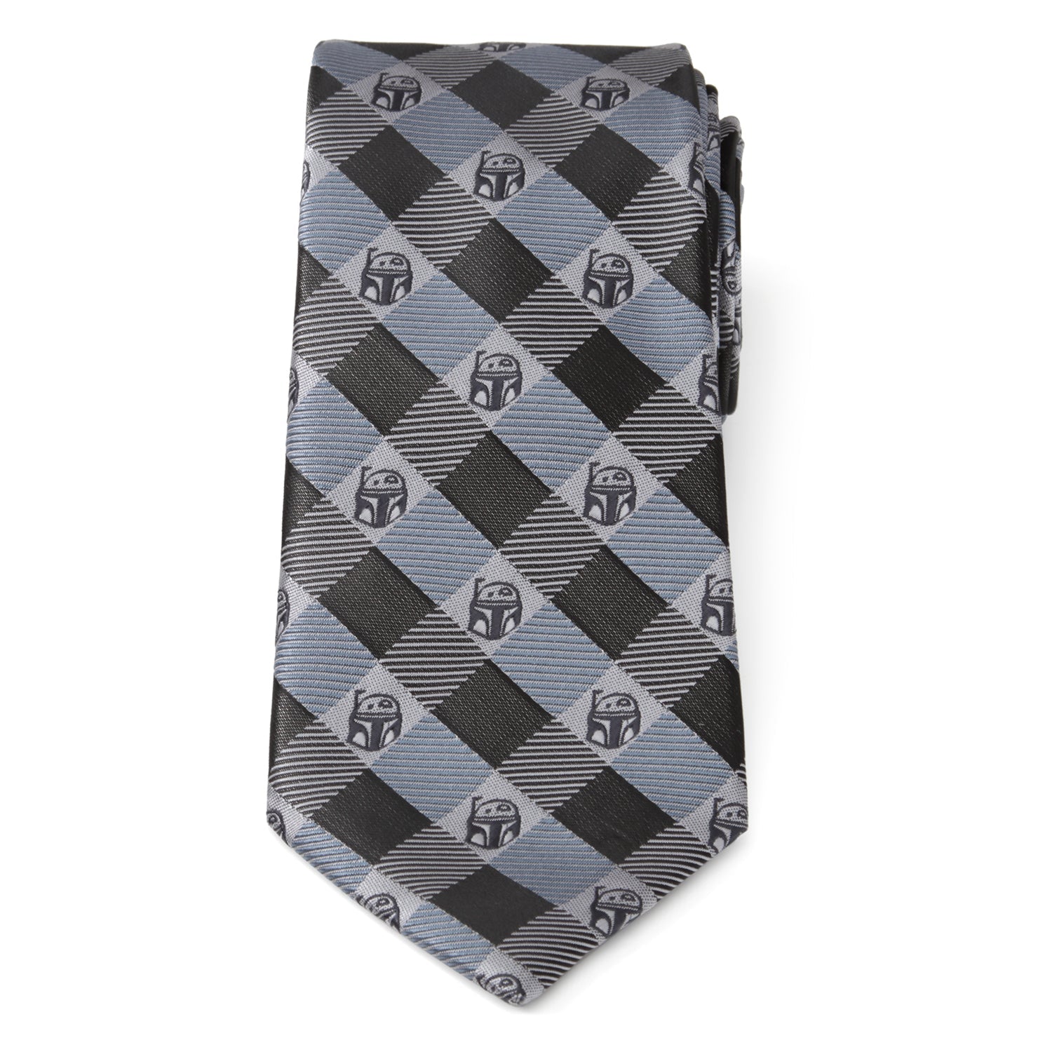Star Wars Boba Fett Blue and Gray Plaid Tie by Cufflinks.com