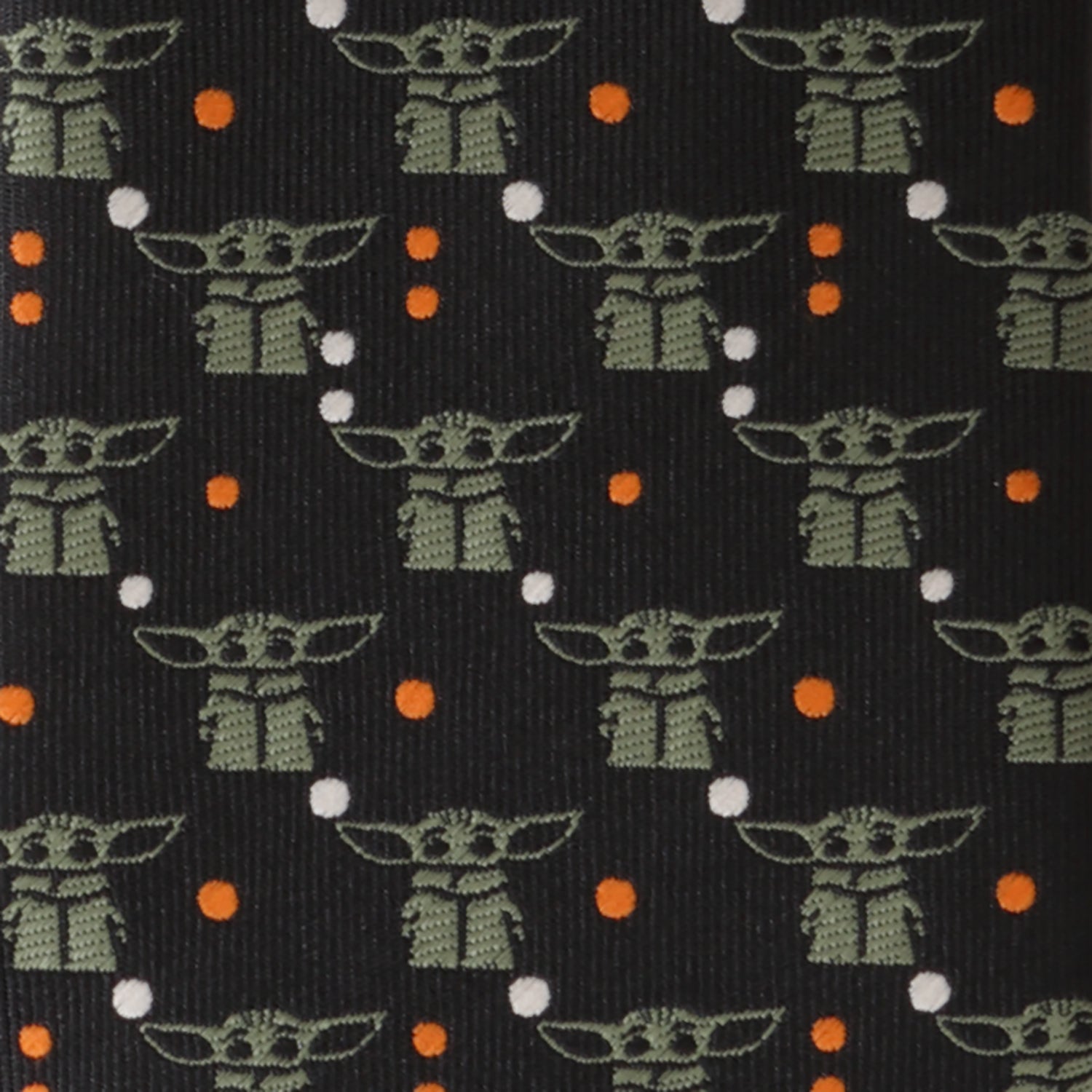 Star Wars Grogu Black and Orange Dotted Tie by Cufflinks.com