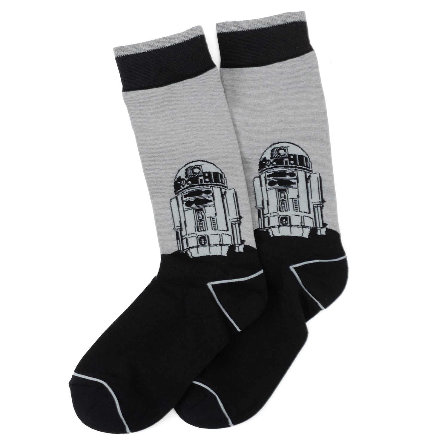Star Wars Yoda, R2-D2, and C-3PO Dress Socks 3-Pack with Rebel Crest Lapel Pin Gift Set by Cufflinks.com