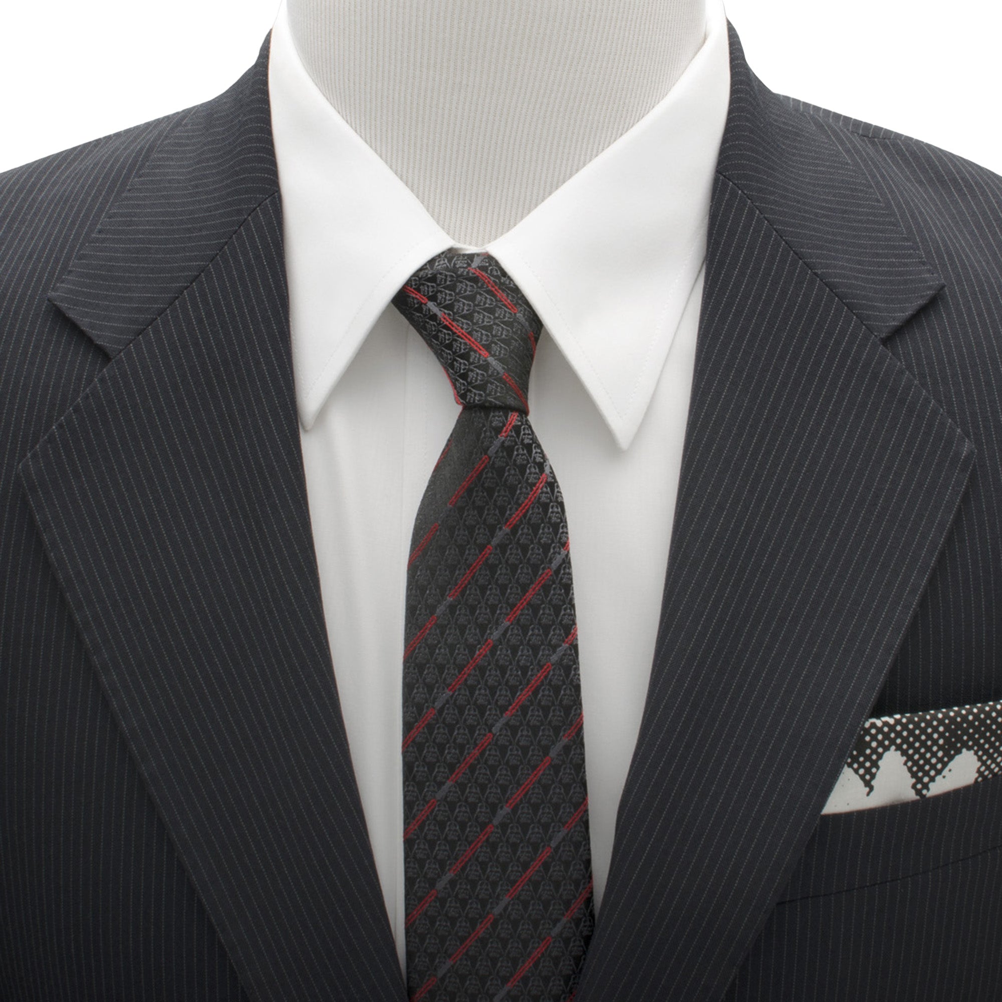 Star Wars Darth Vader LIGHTSABER Black and Red Striped Tie by Cufflinks.com