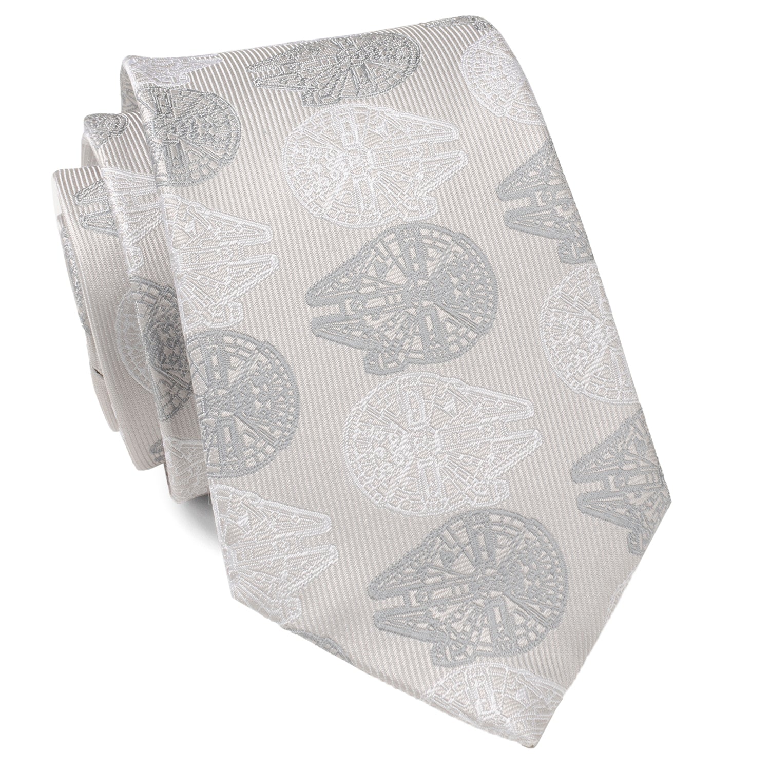 Star Wars Millennium Falcon White and Gray Checkered Tie DestGlow