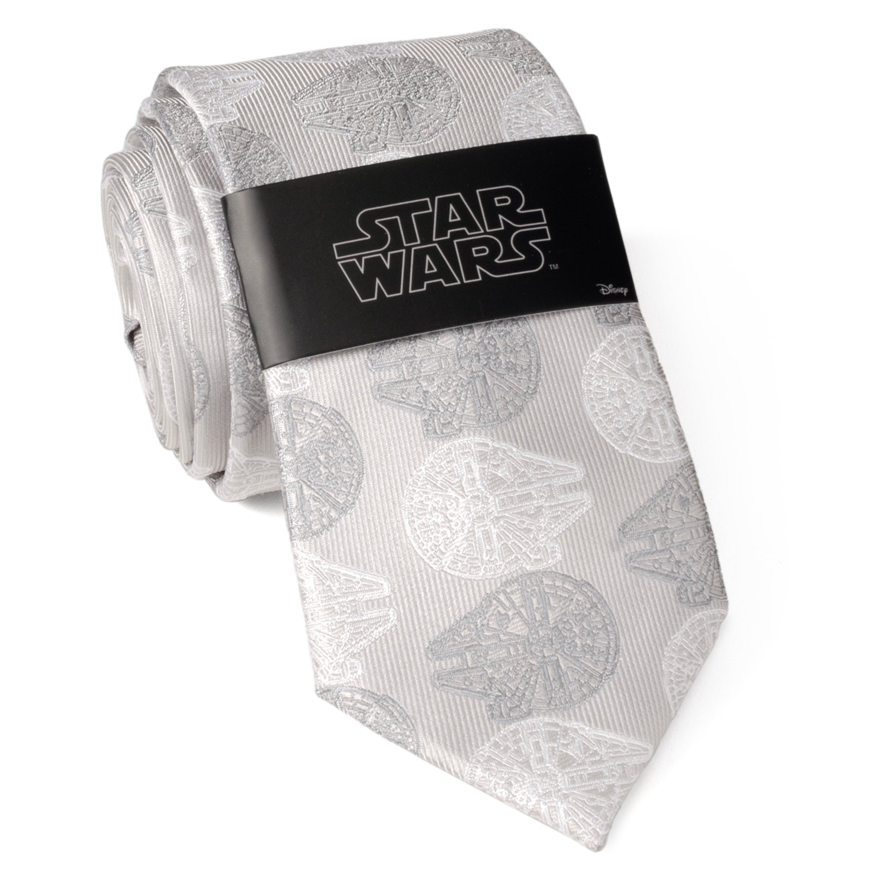 Star Wars Millennium Falcon White and Gray Checkered Tie DestGlow