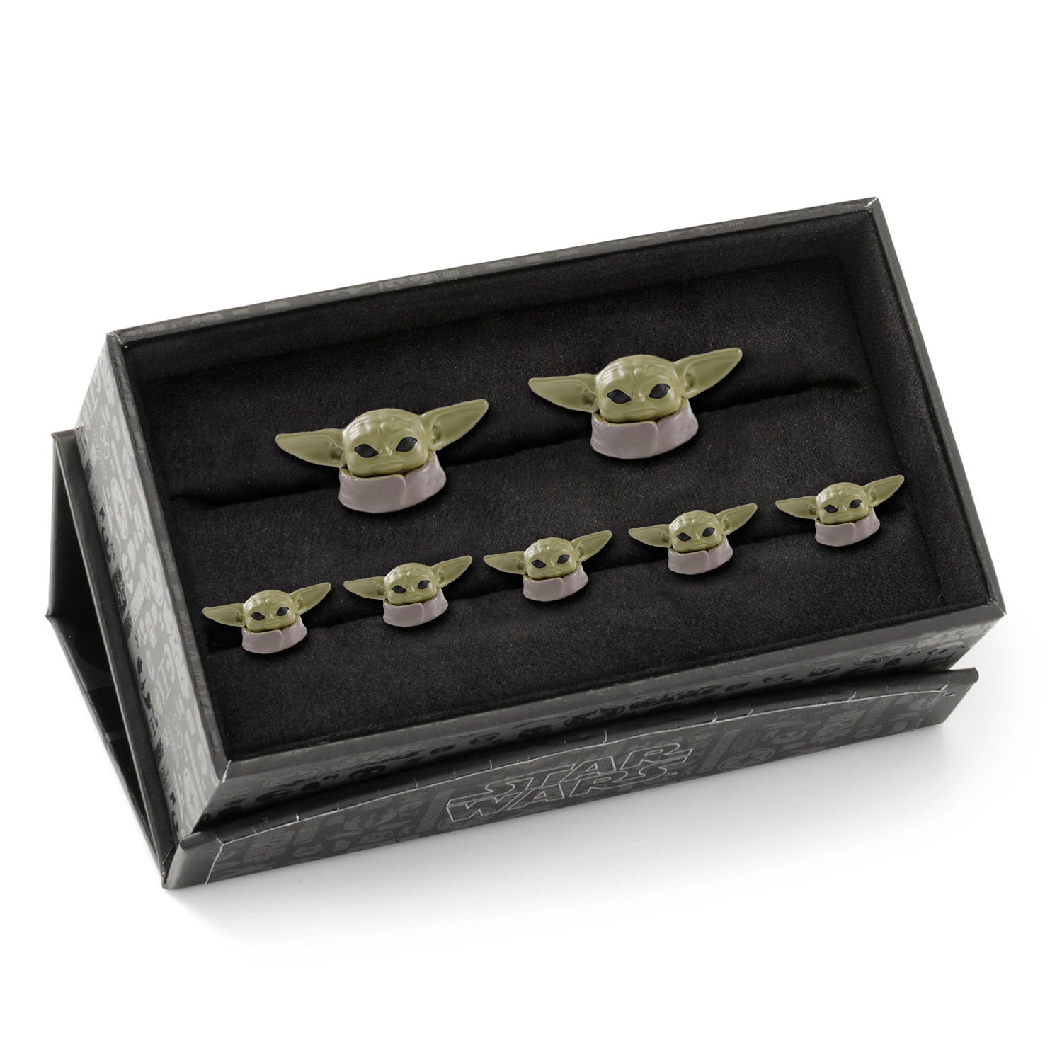 Star Wars Grogu 3D Cufflinks and 5-Stud Set by Cufflinks.com