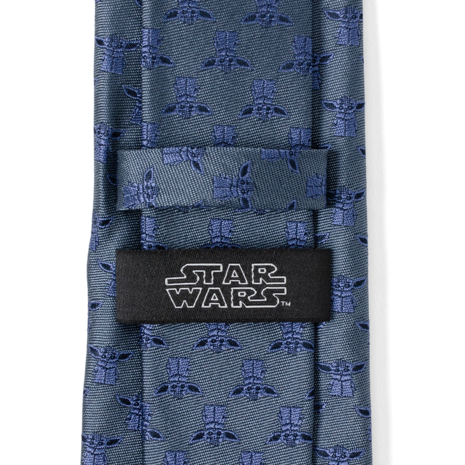 Star Wars Grogu Blue Tonal Tie by Cufflinks.com