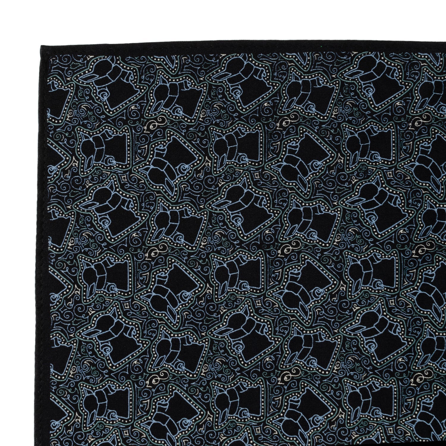Star Wars Grogu Outline Navy Blue Pocket Square by Cufflinks.com