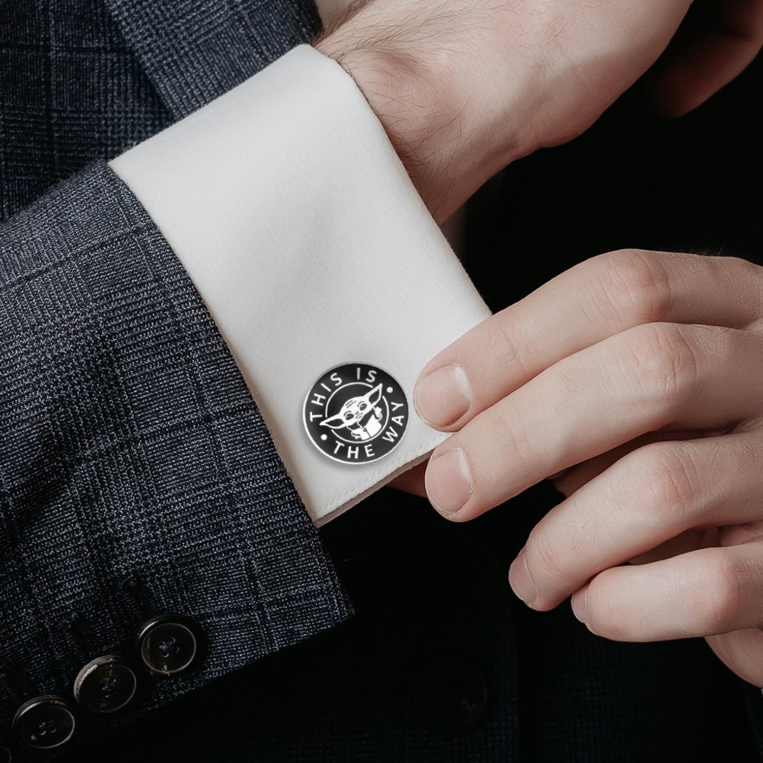 Star Wars Grogu "This Is The Way" Cufflinks by Cufflinks.com