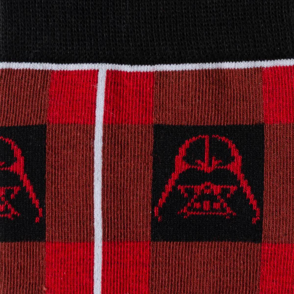Star Wars Darth Vader Black and Red Plaid Dress Socks and Imperial Crest Lapel Pin Gift Set by Cufflinks.com