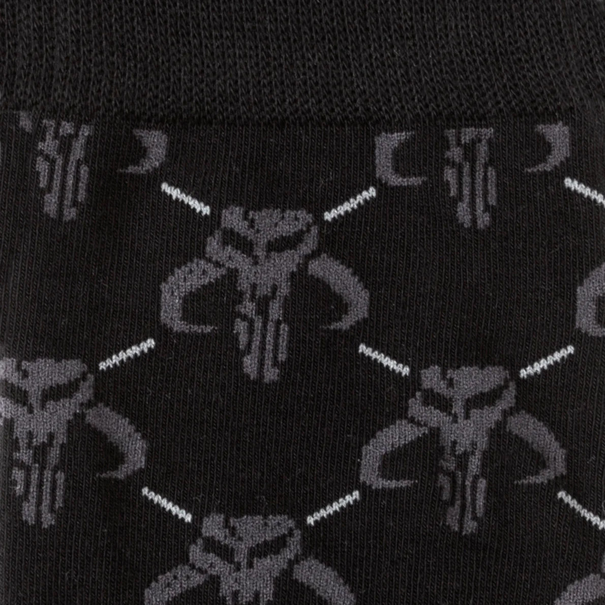 Star Wars Mandalorian Charcoal Gray Dress Socks and Mythosaur Lapel Pin Gift Set by Cufflinks.com