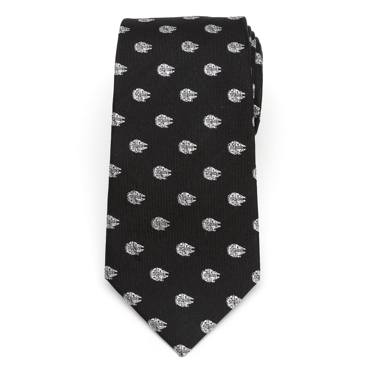 Star Wars Millennium Falcon Metallic Silver and Black Tie by Cufflinks.com