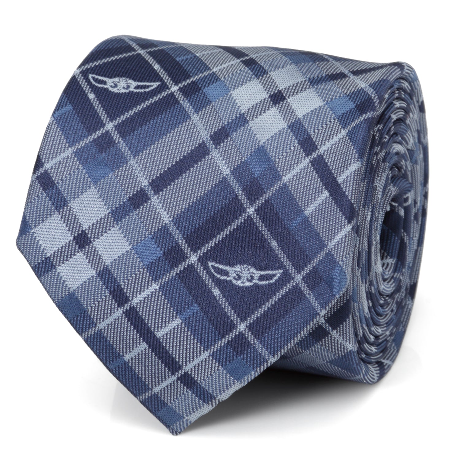 Star Wars Grogu Blue Plaid Tie DestGlow