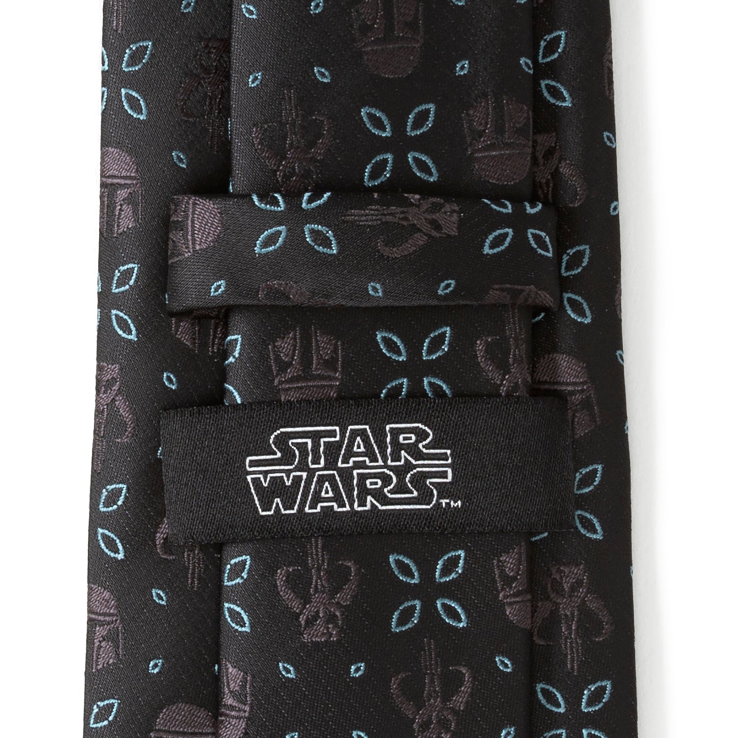 Star Wars Mandalorian Motif Black Tie by Cufflinks.com