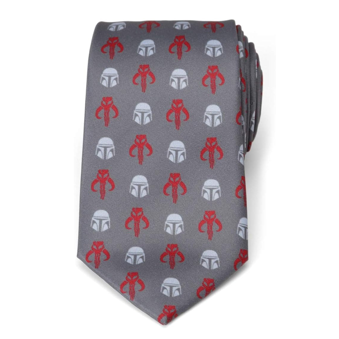 Star Wars Mandalorian and Mythosaur Red and Gray Tie by Cufflinks.com
