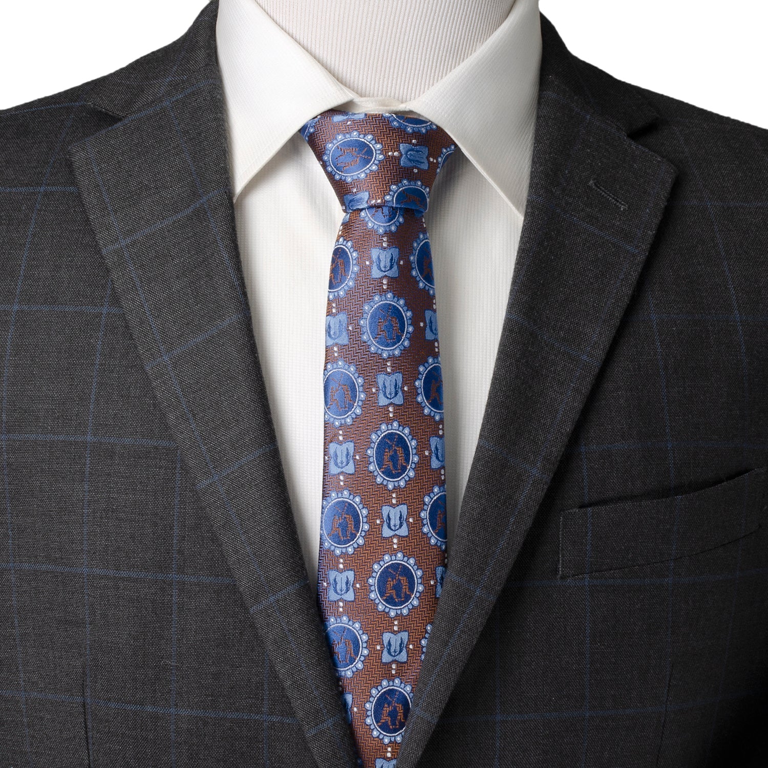 Star Wars Obi-Wan Kenobi and Anakin Skywalker LIGHTSABER Battle Blue Tie by Cufflinks.com