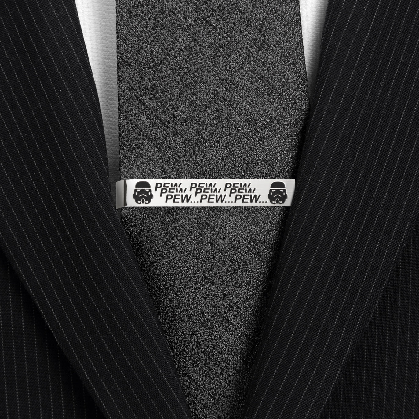 Star Wars Stormtrooper Pew Pew Pew Tie Bar by Cufflinks.com