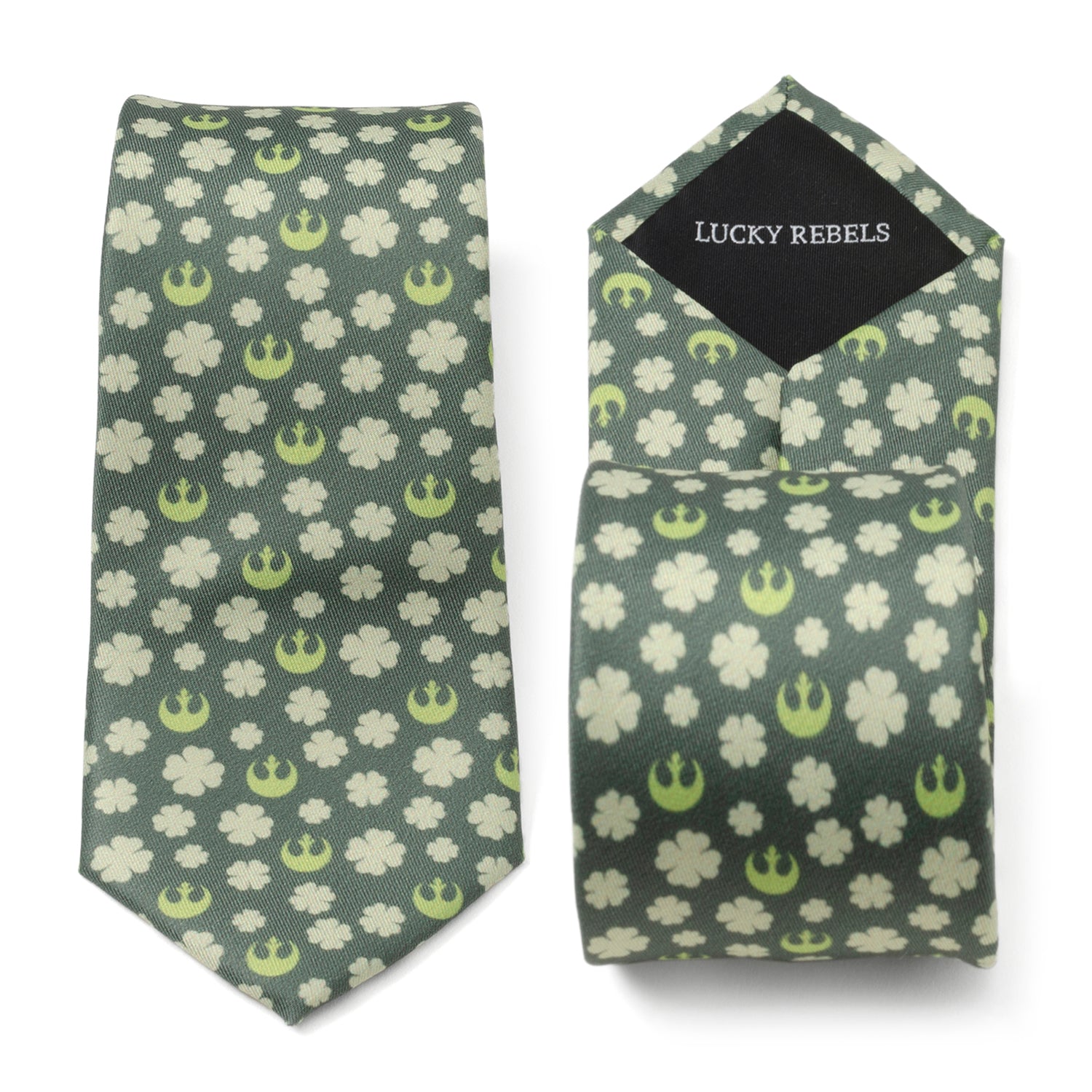 Star Wars Rebel Alliance Crest and Shamrock Green Tie by Cufflinks.com