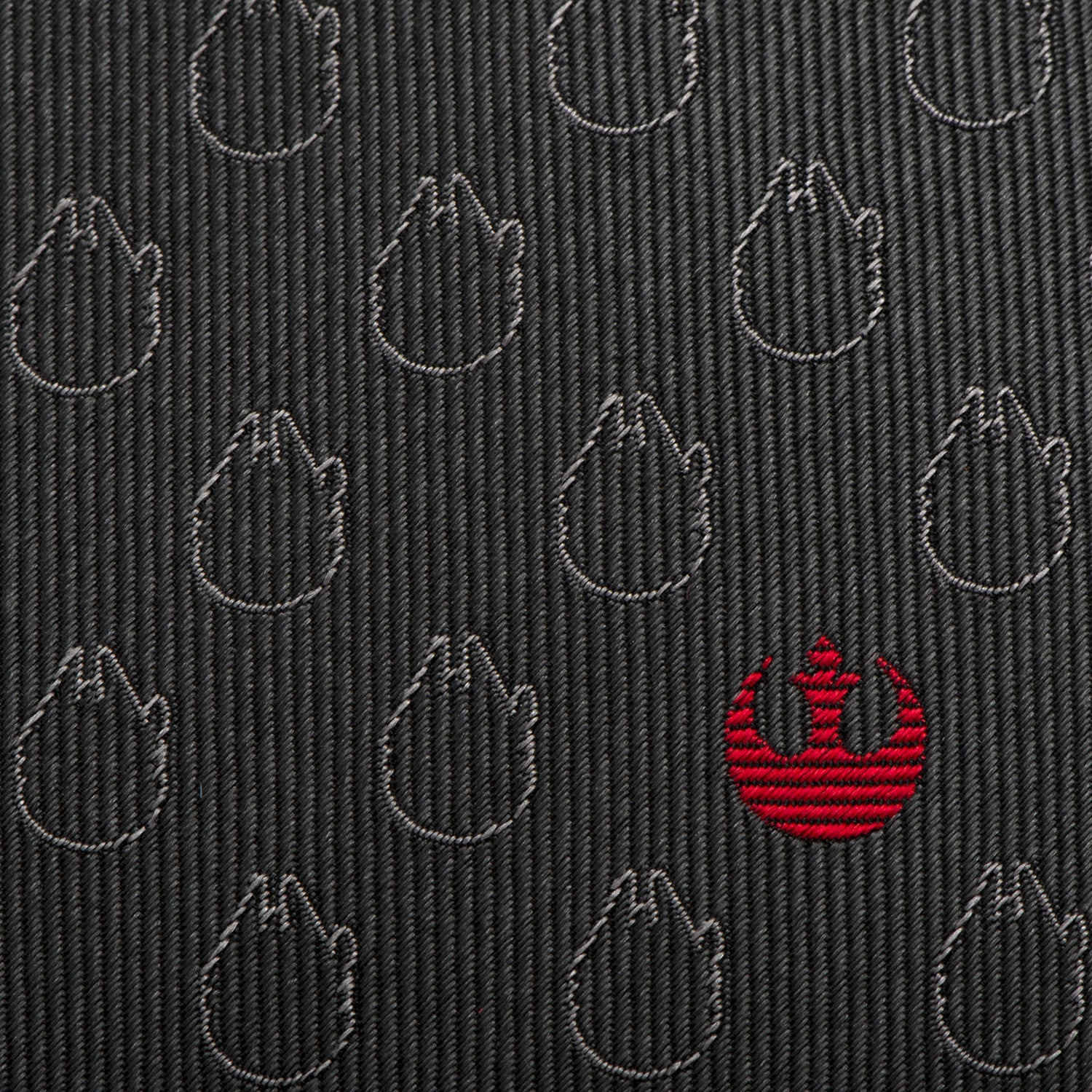 Star Wars Rebel Alliance and Millennium Falcon Gray Tie with Red Crest by Cufflinks.com